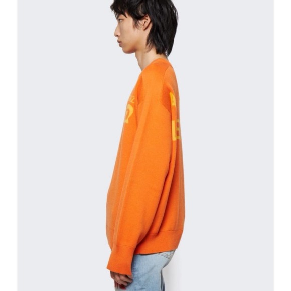 NEW! Lost Daze Men's All Hope Oversized Sweater - Orange MEDIUM - Picture 3 of 4